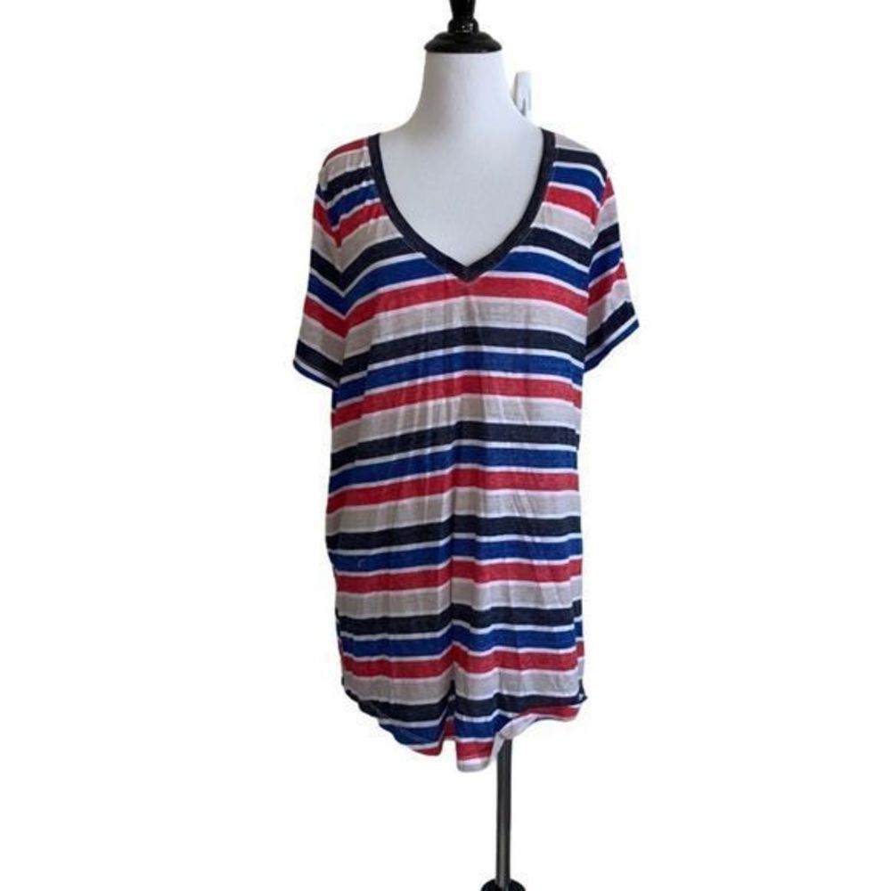 5/$30 🎈 Torrid women’s 1x V NECK‎ TEE with BURNOUT STRIPE